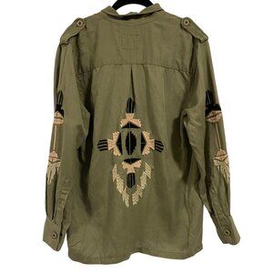 Rails Elliott Embroidered Button Up in Sage Aztec Size XS‎